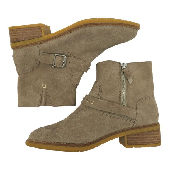 Sperry Side Zip Suede Ankle Boots Womens Size US 6.5 UK 4 EU 37 Taupe STS85464 - Picture 4 of 12